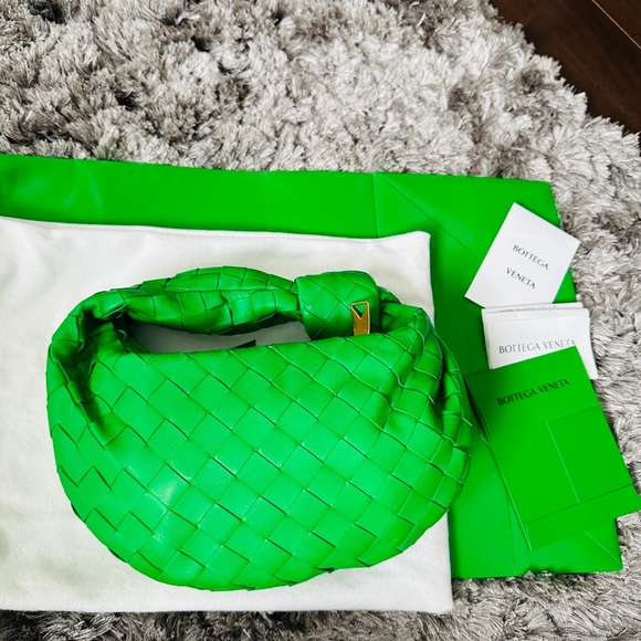 Brand New Full Set Bottega Veneta Mini Jodie Parakeet Coloir - Picture 2 of 8